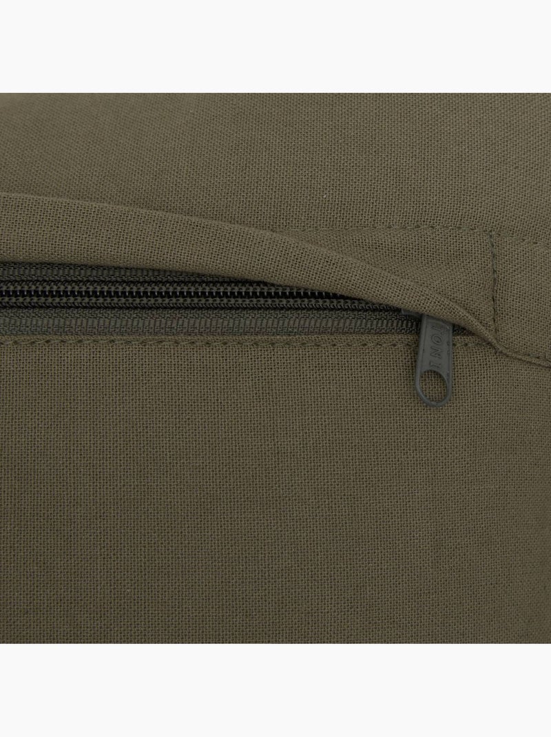 Coussin en coton à rayures déhoussable GROOVE Vert - Kiabi