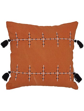 Coussin en coton avec pompons MIRA