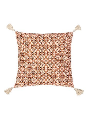 Coussin en coton avec pompons SOUK 'Deko&co'