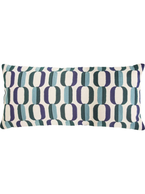 Coussin en coton brodé déhoussable HARY - Kiabi