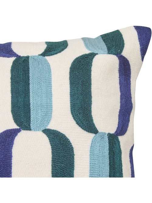 Coussin en coton brodé déhoussable HARY - Kiabi