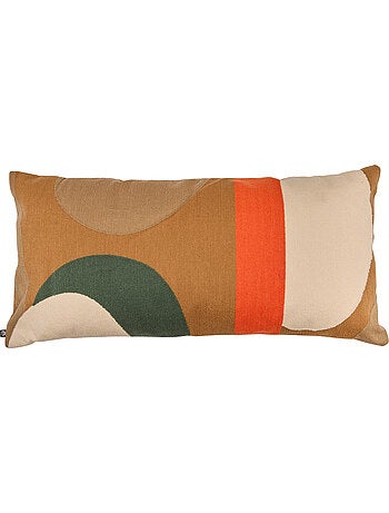 Coussin en coton brodé déhoussable HARY