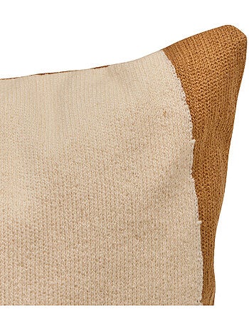 Coussin en coton brodé déhoussable HARY