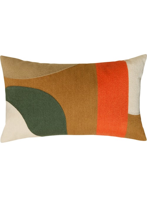 Coussin en coton brodé déhoussable HARY - Kiabi