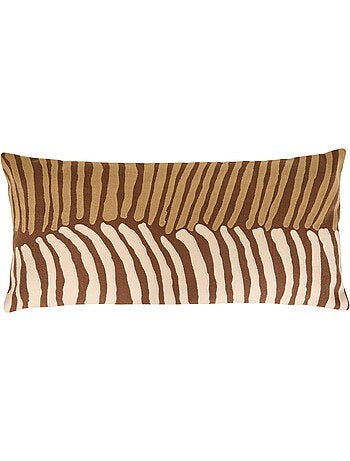 Coussin en coton brodé déhoussable hary