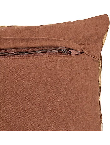 Coussin en coton brodé déhoussable hary