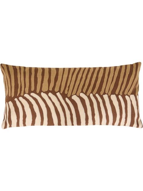 Coussin en coton brodé déhoussable HARY - Kiabi