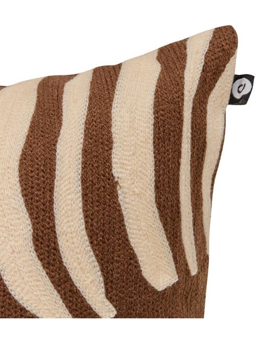 Coussin en coton brodé déhoussable HARY - Kiabi