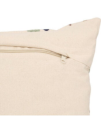 Coussin en coton brodé déhoussable HARY