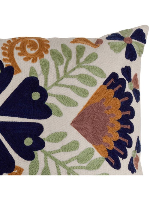 Coussin en coton brodé déhoussable HARY - Kiabi