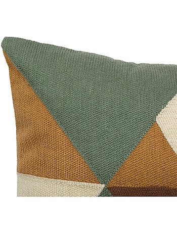 Coussin en coton brodé déhoussable HARY