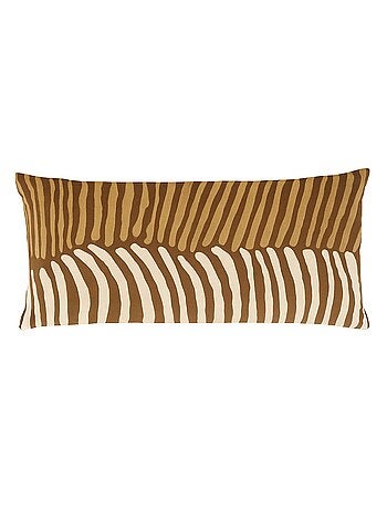 Coussin en coton broderie zebre
