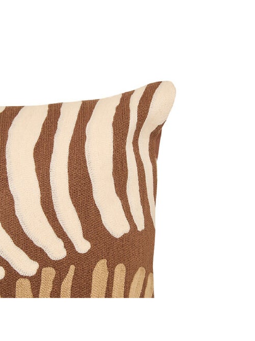 Coussin en coton broderie zebre - Kiabi