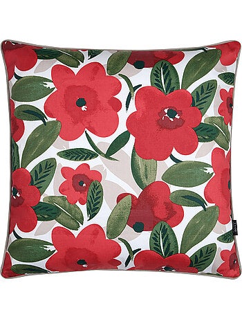 Coussin en coton décoratif imprimé floral