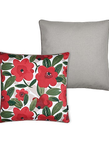 Coussin en coton décoratif imprimé floral