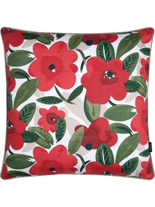 Coussin en coton décoratif imprimé floral - Kiabi