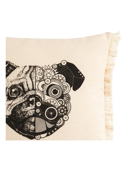 Coussin en coton DOGGY frangé 'Deko&co' - Kiabi Coussin en coton DOGGY frangé 'Deko&co' - Kiabi