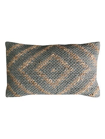 Coussin en coton et jute 'Deko&co'