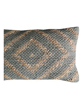 Coussin en coton et jute 'Deko&co'