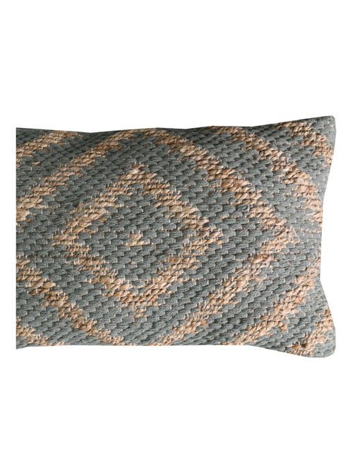 Coussin en coton et jute 'Deko&co' - Kiabi