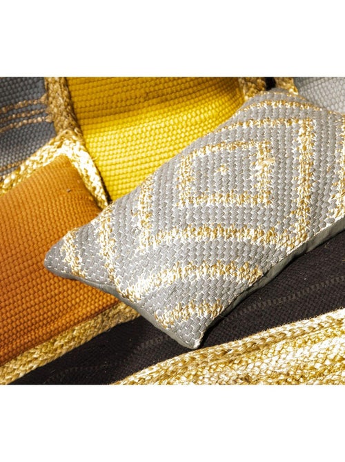 Coussin en coton et jute 'Deko&co' - Kiabi