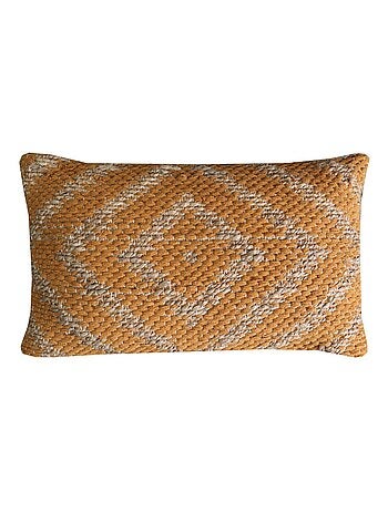 Coussin en coton et jute 'Deko&co'