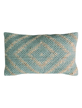 Coussin en coton et jute 'Deko&co'
