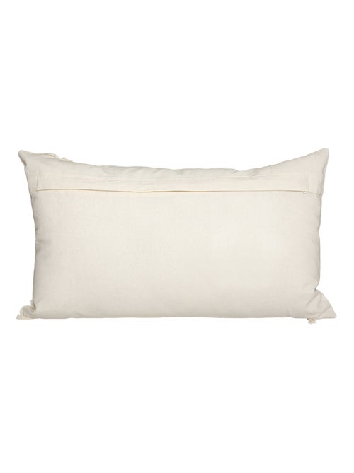 Coussin en coton et macramé - Kiabi