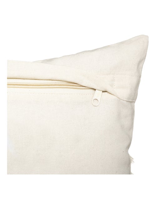 Coussin en coton et macramé - Kiabi