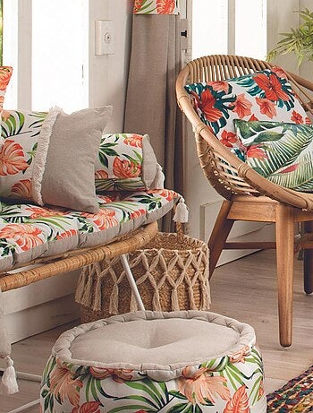 Coussin en coton EXOTIC CORAIL 'Deko&co'