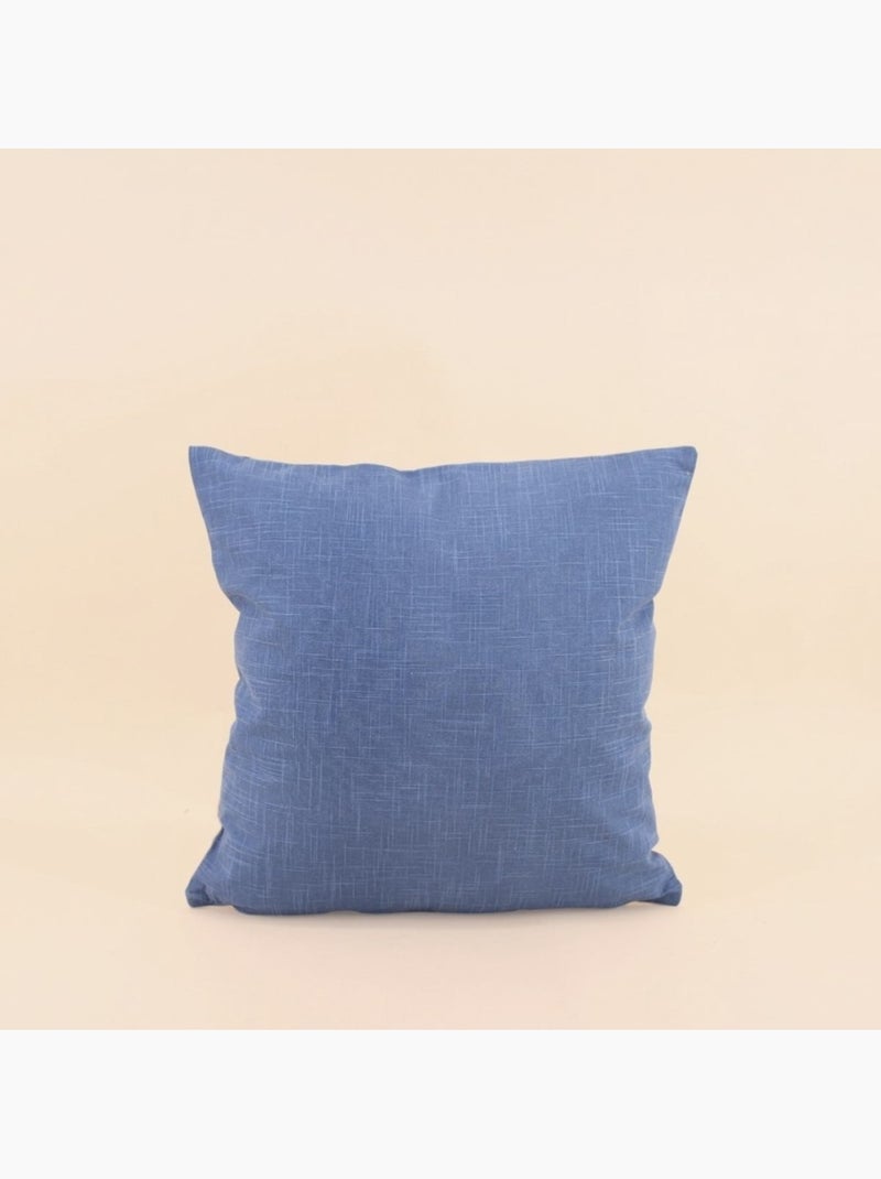 Coussin en coton flammé imprimé coquillages 40x40cm Bleu - Kiabi