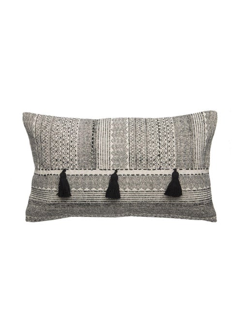 Coussin en coton imprimé avec pompons AFRICA 'Deko&co' - Kiabi