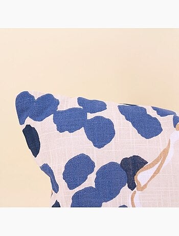 Coussin en coton imprimé coquillages 40x40cm