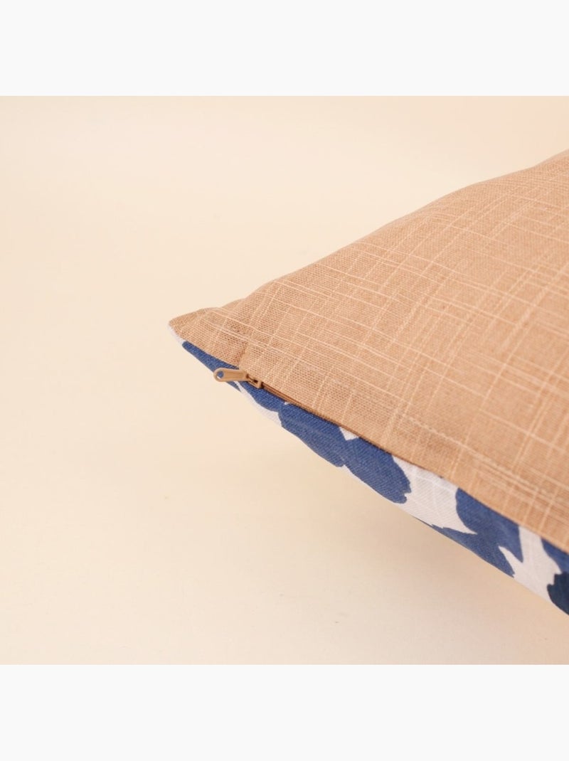 Coussin en coton imprimé coquillages 40x40cm Bleu - Kiabi