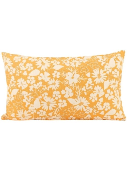 Coussin en coton imprimé fleurs jaune 30x50cm - Kiabi Coussin en coton imprimé fleurs jaune 30x50cm - Kiabi
