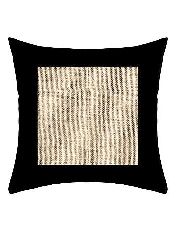 Coussin en coton lavé 40x40 cm JUTE, par Soleil d'Ocre