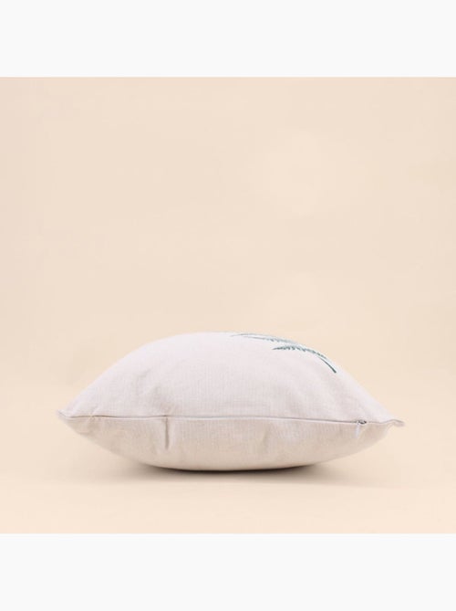 Coussin en coton motif fougère 40x40cm - Kiabi