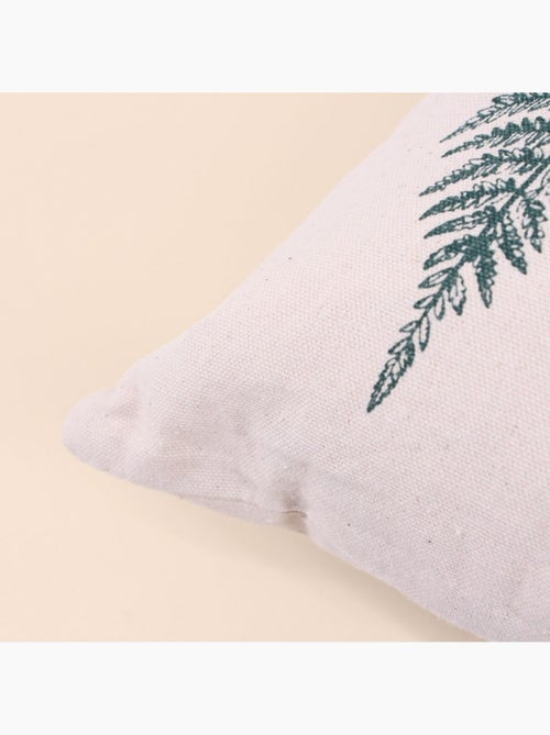 Coussin en coton motif fougère 40x40cm - Kiabi