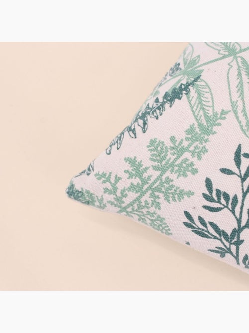 Coussin en coton motif fougère 50x30cm - Kiabi