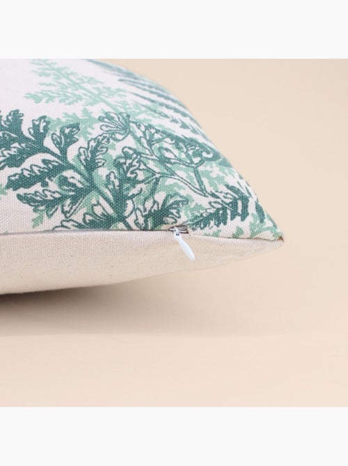 Coussin en coton motif fougère 50x30cm - Kiabi