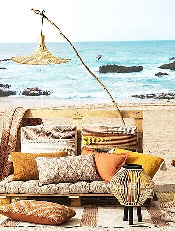 Coussin en coton PEACOCK 'Deko&co'