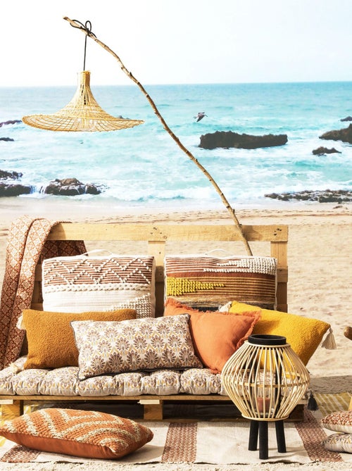 Coussin en coton PEACOCK 'Deko&co' - Kiabi