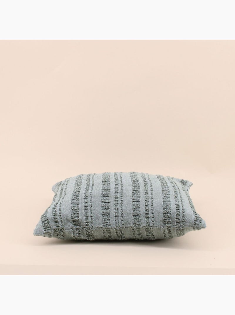 Coussin en coton rayé gris 40cm Gris - Kiabi