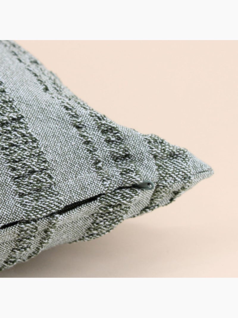 Coussin en coton rayé gris 40cm Gris - Kiabi