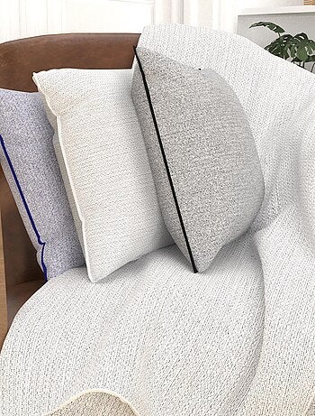 Coussin en coton recyclé 40x40 cm PIERRE, par Soleil d'Ocre