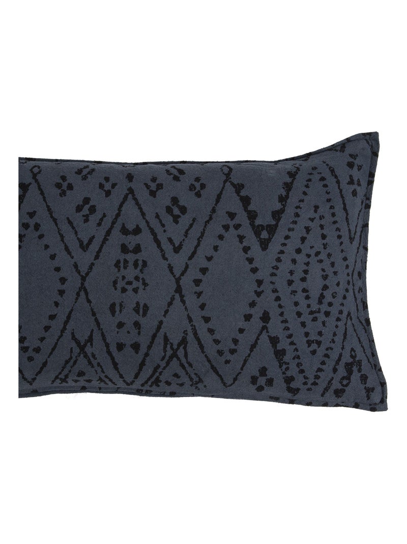 Coussin en coton recyclé avec imprimé LIMA 'Deko&co' Kaki - Kiabi