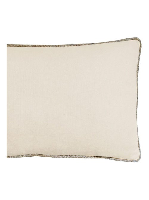 Coussin en coton recyclé avec piping jute 'Deko&co' - Kiabi Coussin en coton recyclé avec piping jute 'Deko&co' - Kiabi
