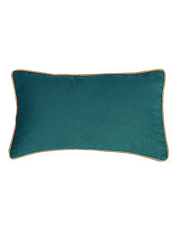 Coussin en coton recyclé avec piping jute 'Deko&co'