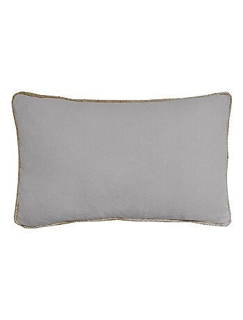 Coussin en coton recyclé avec piping jute 'Deko&co'