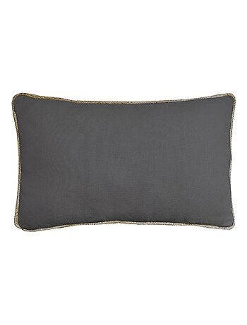 Coussin en coton recyclé avec piping jute 'Deko&co'